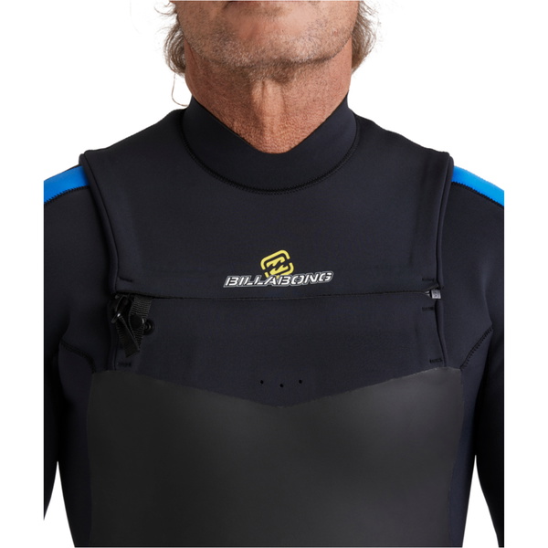 2025 Billabong Mens Oscillator Natural 4/3mm Chest Zip Wetsuit 24AW193516 - Royal